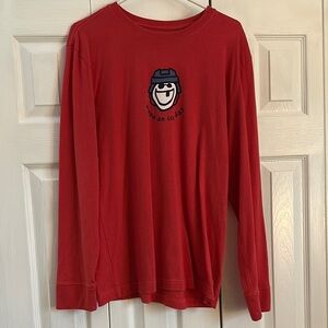 Life Is Good Red Long Sleeve Tee